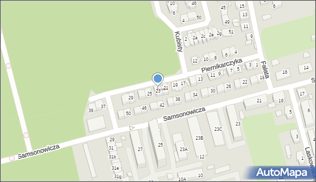 Katowice, Piernikarczyka Józefa, 23, mapa Katowic