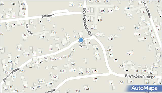 Katowice, Pierwiosnków, 6A, mapa Katowic