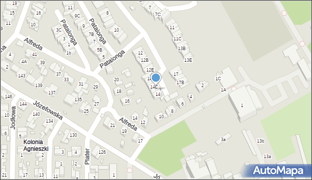Katowice, Pietrusińskiego Jana, 14D, mapa Katowic