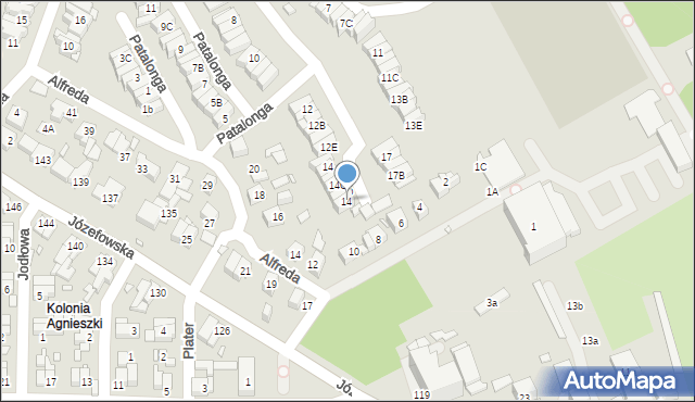Katowice, Pietrusińskiego Jana, 14E, mapa Katowic