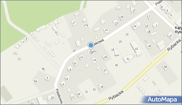 Kąty Rybackie, Piaskowa, 14a, mapa Kąty Rybackie