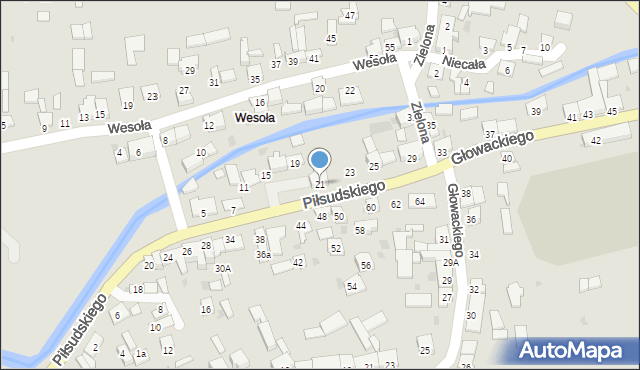 Kazimierza Wielka, Piłsudskiego Józefa, marsz., 21, mapa Kazimierza Wielka