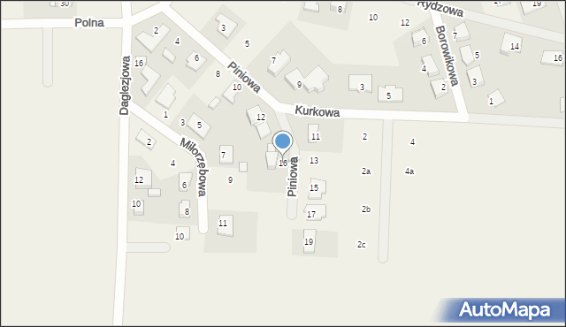 Kaźmierz, Piniowa, 16, mapa Kaźmierz