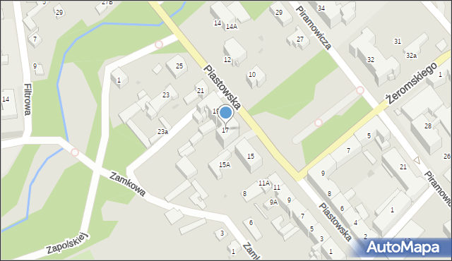 Kędzierzyn-Koźle, Piastowska, 17, mapa Kędzierzyna-Koźle