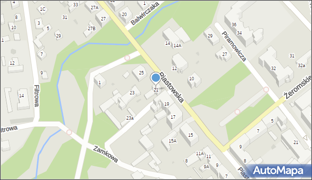 Kędzierzyn-Koźle, Piastowska, 21, mapa Kędzierzyna-Koźle