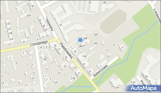 Kędzierzyn-Koźle, Piastowska, 26A, mapa Kędzierzyna-Koźle