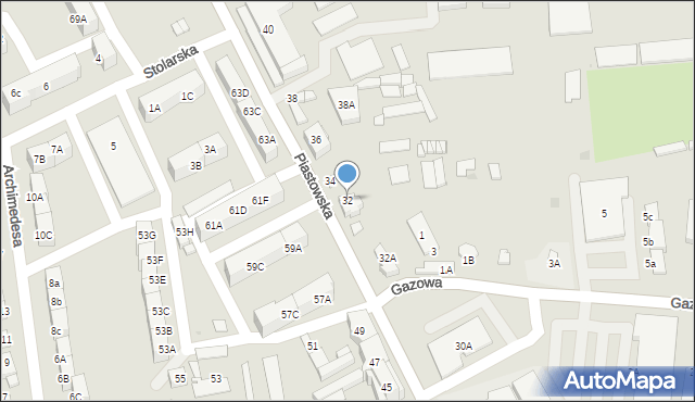 Kędzierzyn-Koźle, Piastowska, 32, mapa Kędzierzyna-Koźle