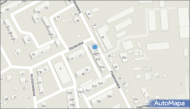 Kędzierzyn-Koźle, Piastowska, 63D, mapa Kędzierzyna-Koźle