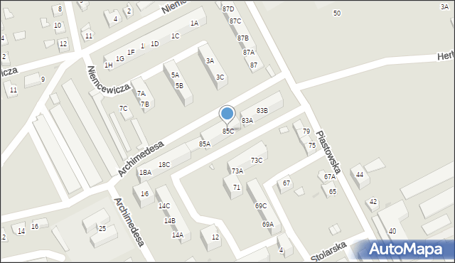 Kędzierzyn-Koźle, Piastowska, 85C, mapa Kędzierzyna-Koźle