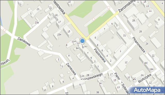 Kędzierzyn-Koźle, Piastowska, 9, mapa Kędzierzyna-Koźle