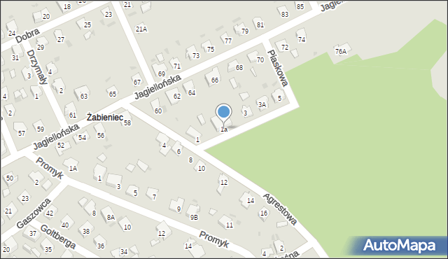 Kędzierzyn-Koźle, Piaskowa, 1a, mapa Kędzierzyna-Koźle