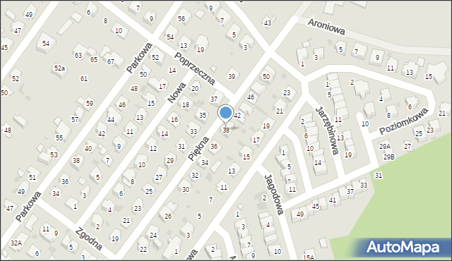 Kędzierzyn-Koźle, Piękna, 38, mapa Kędzierzyna-Koźle