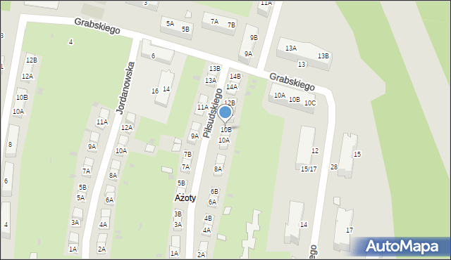 Kędzierzyn-Koźle, Piłsudskiego Józefa, marsz., 10B, mapa Kędzierzyna-Koźle