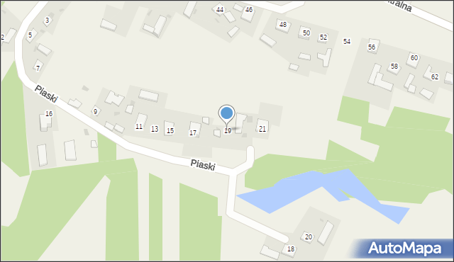 Kępie Zaleszańskie, Piaski, 19, mapa Kępie Zaleszańskie