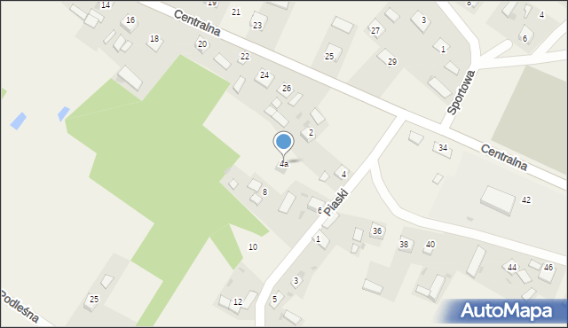 Kępie Zaleszańskie, Piaski, 4a, mapa Kępie Zaleszańskie