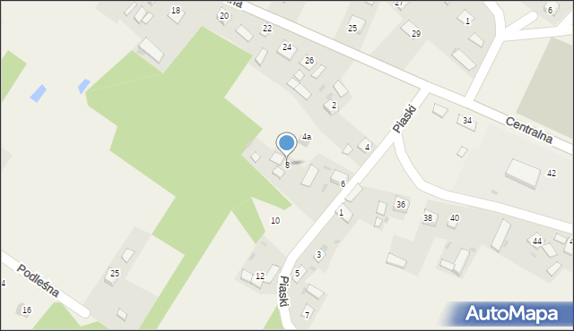 Kępie Zaleszańskie, Piaski, 8, mapa Kępie Zaleszańskie