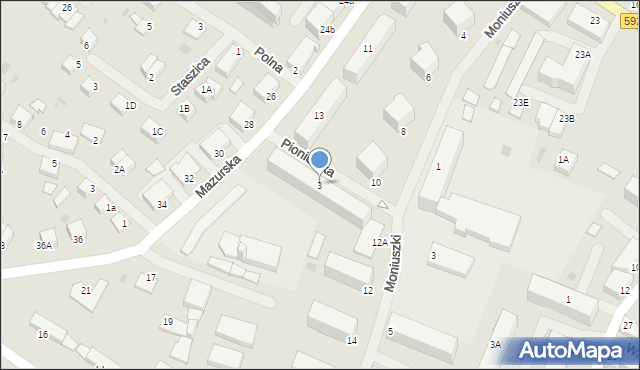 Kętrzyn, Pionierska, 3, mapa Kętrzyn