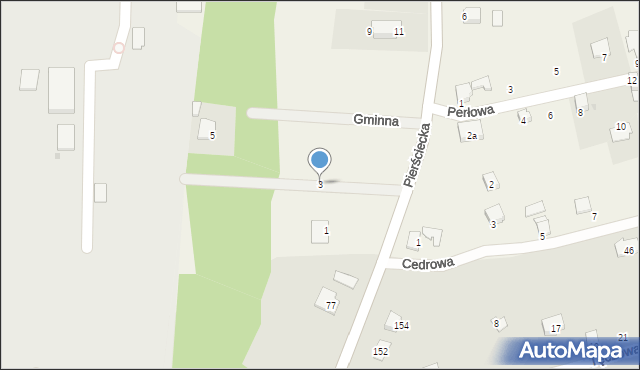 Kiczyce, Pierściecka, 3, mapa Kiczyce