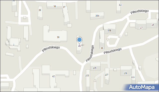 Kielce, Piłsudskiego Józefa, marsz., 41, mapa Kielc