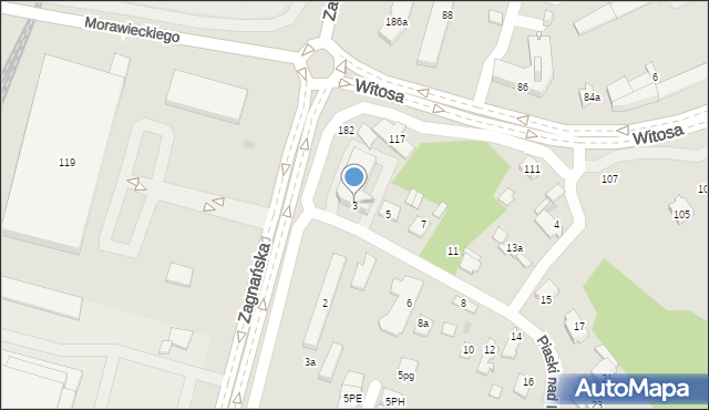 Kielce, Piaski nad Rzeką, 3, mapa Kielc