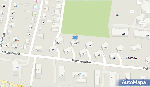 Kielce, Piekoszowska, 50a, mapa Kielc