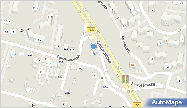 Kielce, Piekoszowska, 106, mapa Kielc