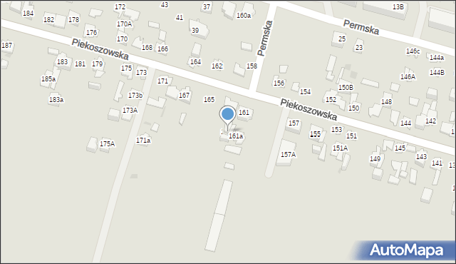 Kielce, Piekoszowska, 163a, mapa Kielc