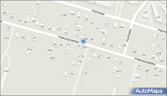 Kielce, Piekoszowska, 173, mapa Kielc