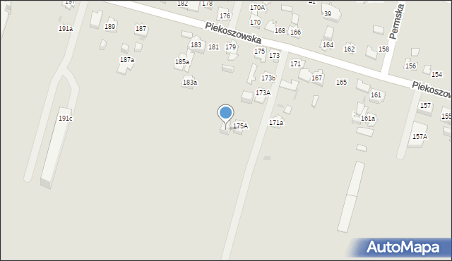 Kielce, Piekoszowska, 177a, mapa Kielc