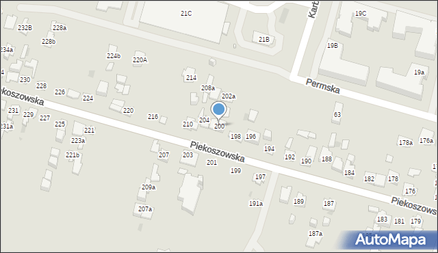 Kielce, Piekoszowska, 200, mapa Kielc