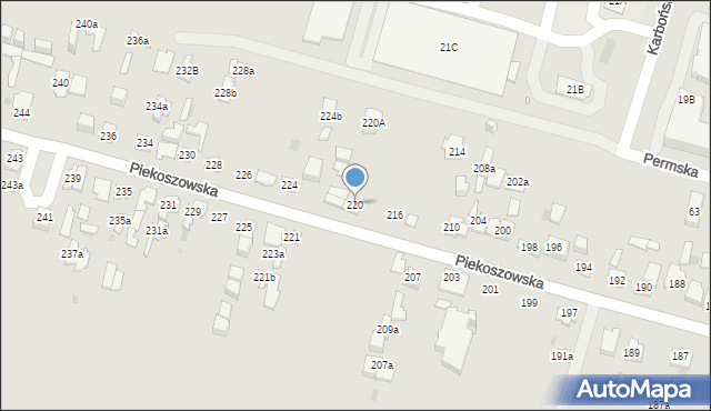 Kielce, Piekoszowska, 220, mapa Kielc