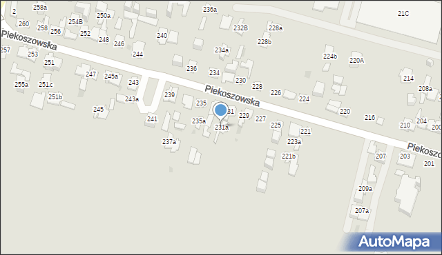Kielce, Piekoszowska, 231a, mapa Kielc