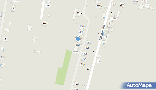 Kielce, Piekoszowska, 269k, mapa Kielc