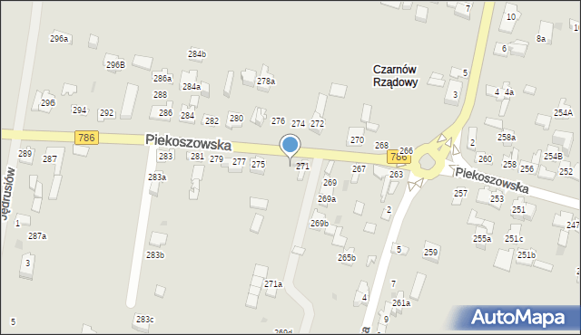 Kielce, Piekoszowska, 273, mapa Kielc