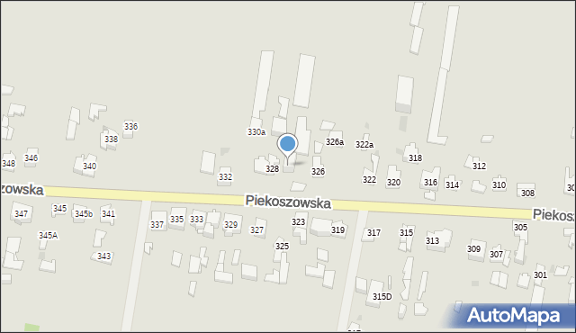 Kielce, Piekoszowska, 328a, mapa Kielc