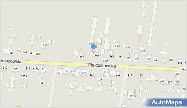 Kielce, Piekoszowska, 330, mapa Kielc
