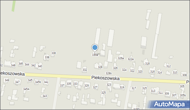Kielce, Piekoszowska, 330a, mapa Kielc