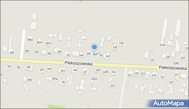 Kielce, Piekoszowska, 344, mapa Kielc