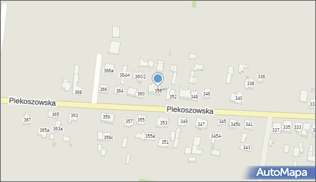 Kielce, Piekoszowska, 356, mapa Kielc