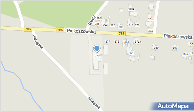 Kielce, Piekoszowska, 379, mapa Kielc