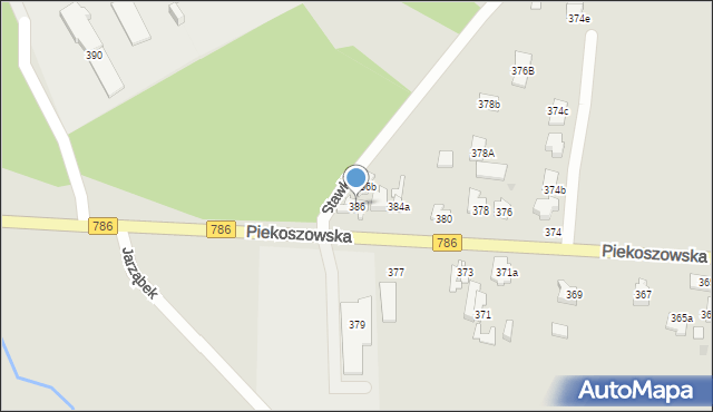 Kielce, Piekoszowska, 386, mapa Kielc