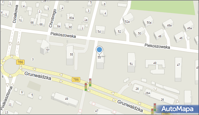 Kielce, Piekoszowska, 53, mapa Kielc