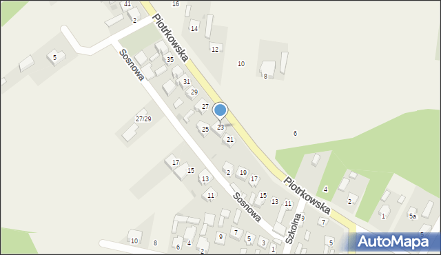 Kiełczówka, Piotrkowska, 23, mapa Kiełczówka