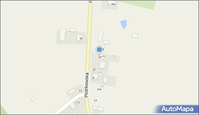 Kiełczówka, Piotrkowska, 32, mapa Kiełczówka