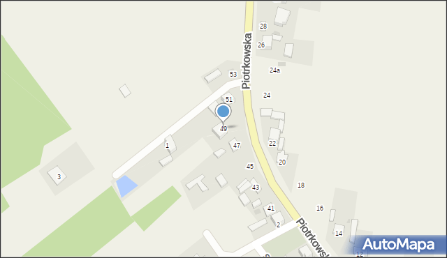 Kiełczówka, Piotrkowska, 49, mapa Kiełczówka