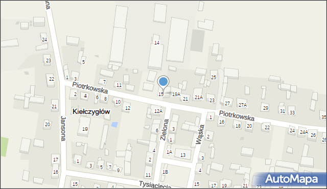 Kiełczygłów, Piotrkowska, 17, mapa Kiełczygłów