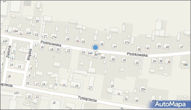 Kiełczygłów, Piotrkowska, 26, mapa Kiełczygłów