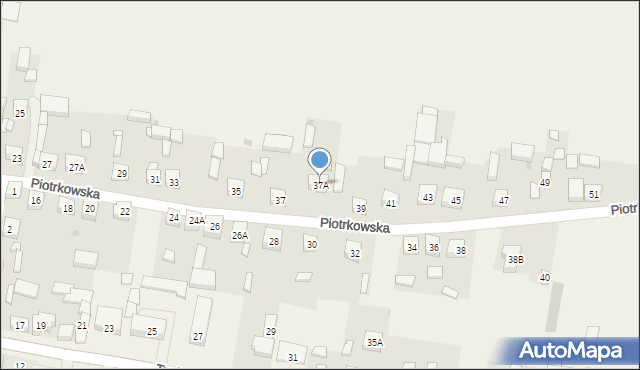 Kiełczygłów, Piotrkowska, 37A, mapa Kiełczygłów