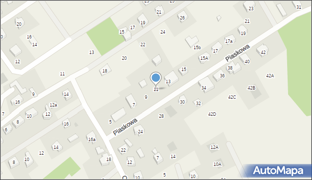 Kiełpino, Piaskowa, 11, mapa Kiełpino