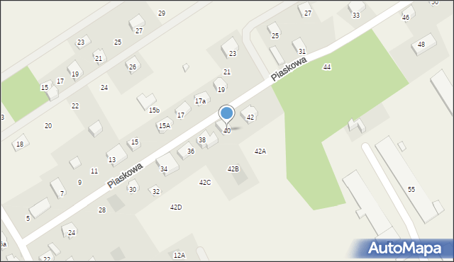 Kiełpino, Piaskowa, 40, mapa Kiełpino